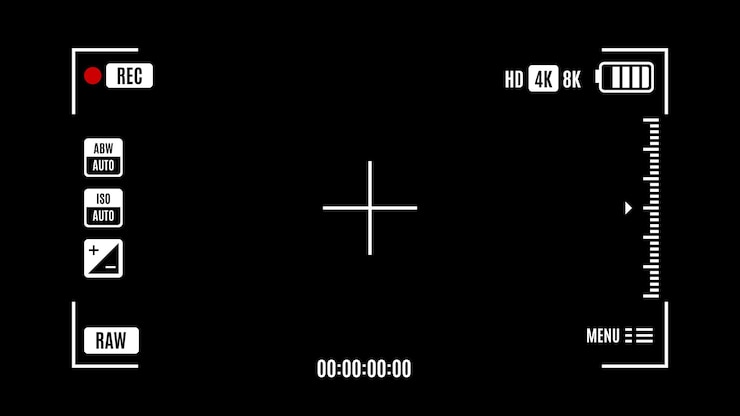Vector camera lens viewfinder frame free vector