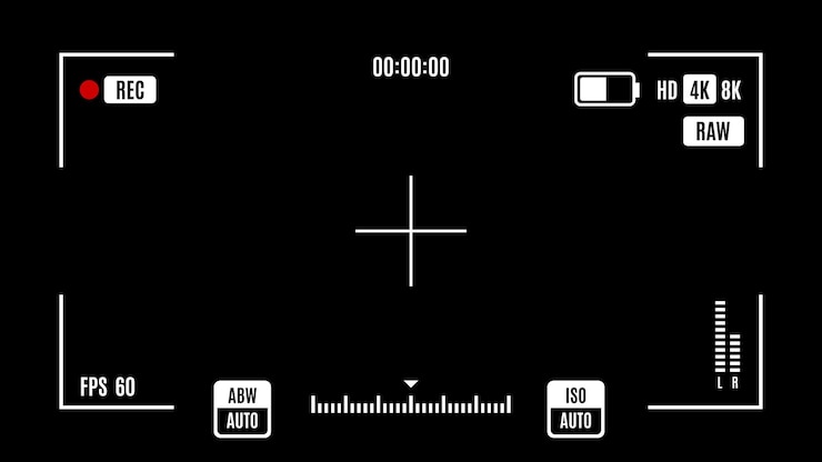 Vector camera lens viewfinder frame free vector