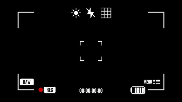 カメラレンズファインダーフレーム無料ベクトル