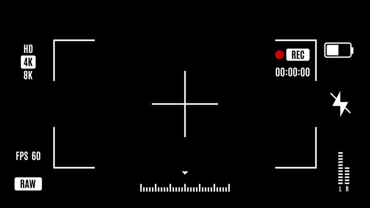 Vector camera lens viewfinder frame free vector