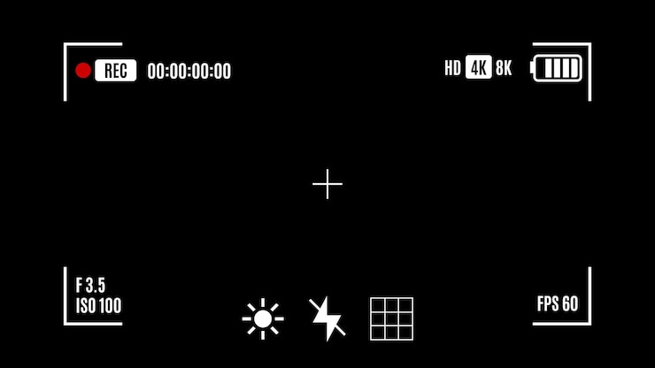 Vector camera lens viewfinder frame free vector