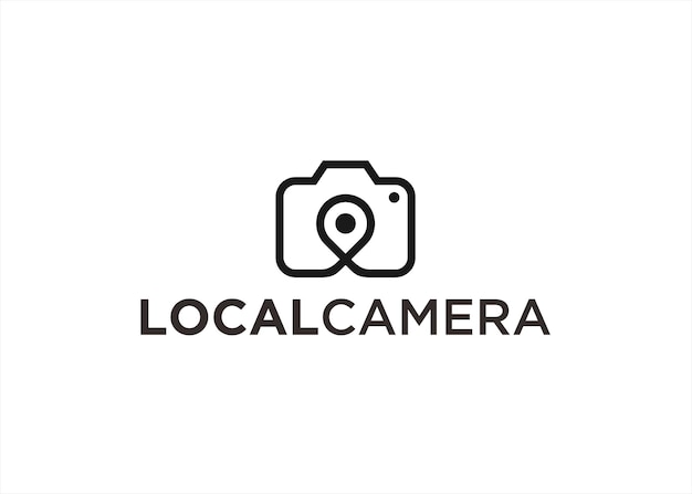 camera locatie logo ontwerp vectorillustratie