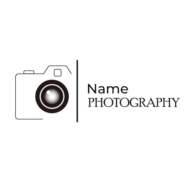 Logo della fotocamera iconica vettoriale delle fotocamere lenti e set fotografico logo della fotografia