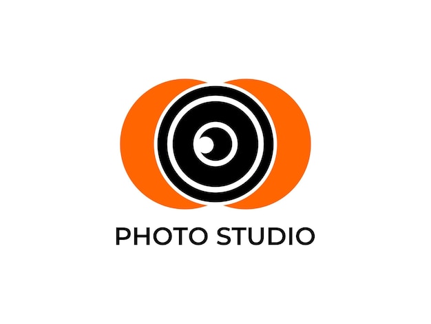 Дизайн логотипа камеры для творческой фотостудии