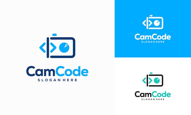 Il logo della fotocamera progetta il vettore di concetto icona del modello del logo della fotografia