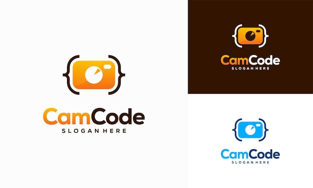 Il logo della fotocamera progetta il vettore di concetto icona del modello del logo della fotografia