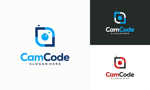 Il logo della fotocamera progetta il vettore di concetto icona del modello del logo della fotografia