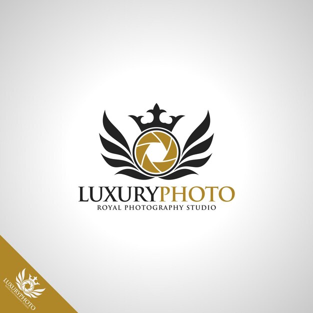 Camera logo luxury photo royal photography studio