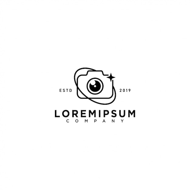 Modello di logo della fotocamera