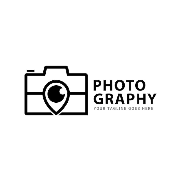 Camera logo vector template