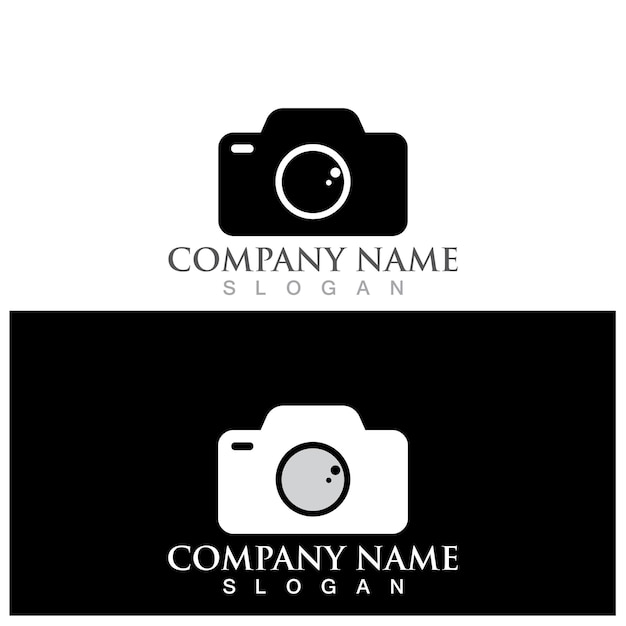 Logo della fotocamera e modello vettoriale