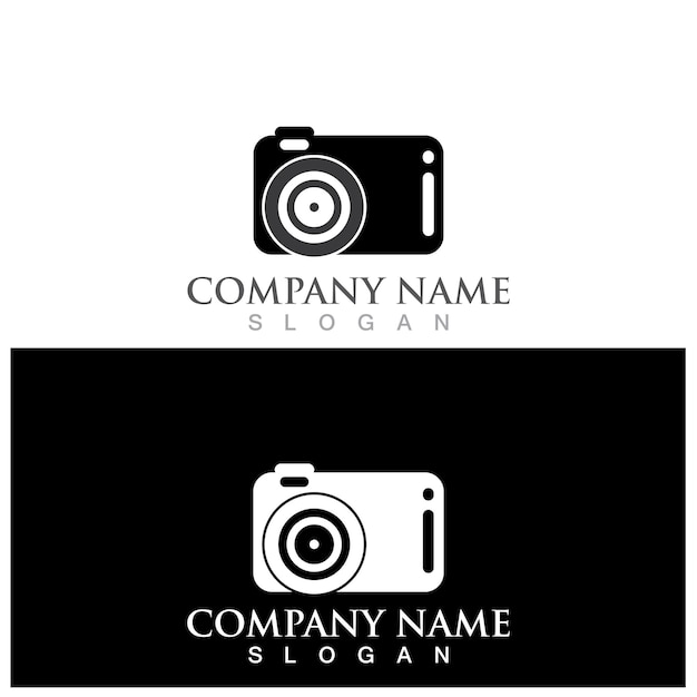 Logo della fotocamera e modello vettoriale