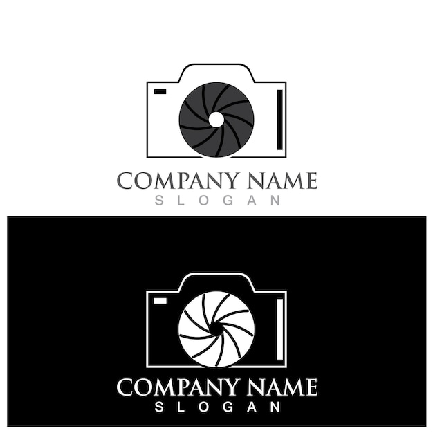 Camera logo and vector template