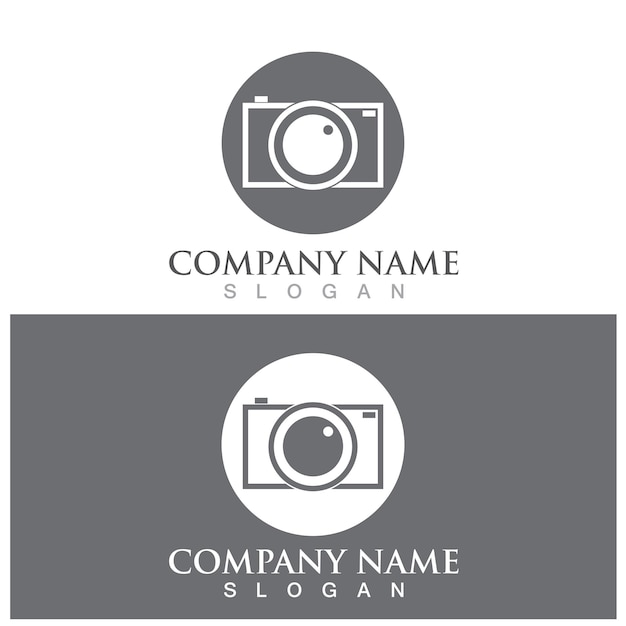 Camera logo and vector template