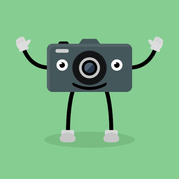 Vector camera mascot character of illustration vector