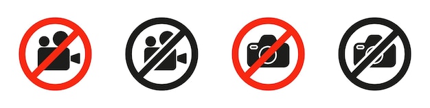 Camera niet toegestaan icoon camera is hier verboden en verboden vector illustratie