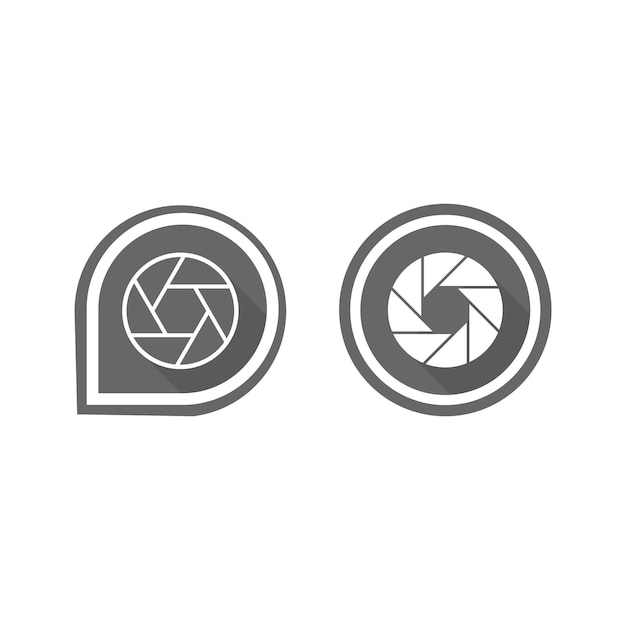 Vector camera objective icon,shutter icon vector illustration.