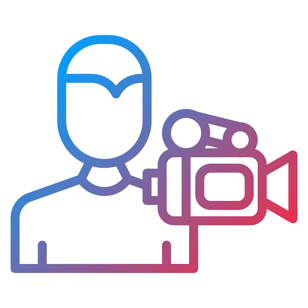 Camera Operator Mannelijke icoon vector afbeelding Kan worden gebruikt voor het maken van films
