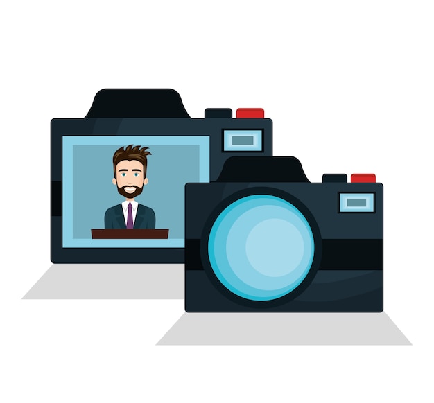 Camera photographic isolated icon