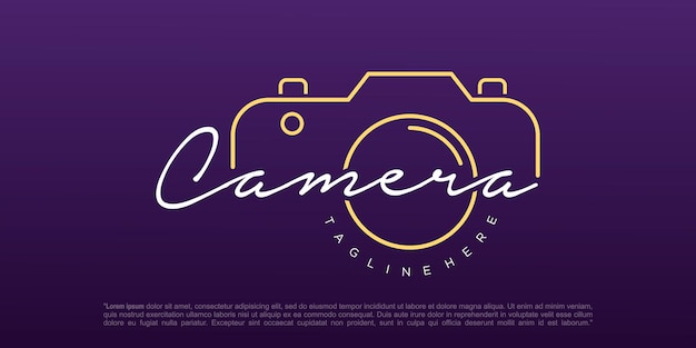 Camera photography logo design vector template