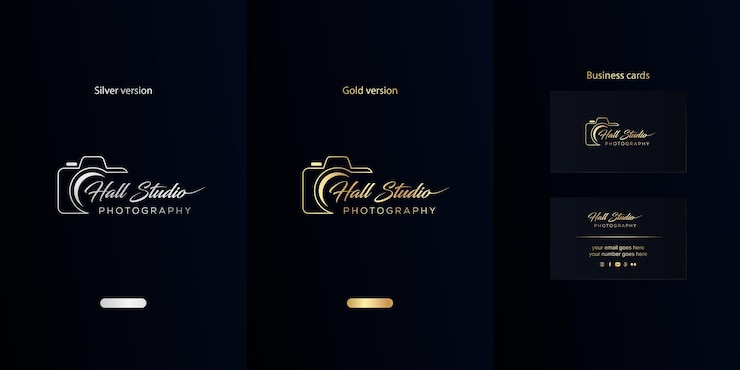 Vector camera photography logo icon premium vector template