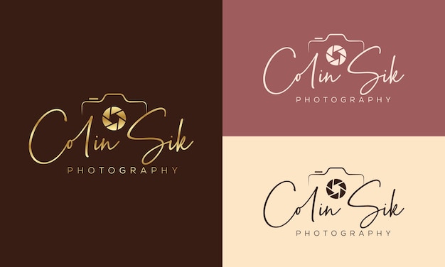 Camera photography logo icon vector template