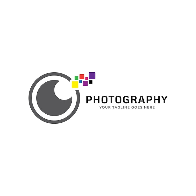 Camera Photography Logo Icon Vector Template