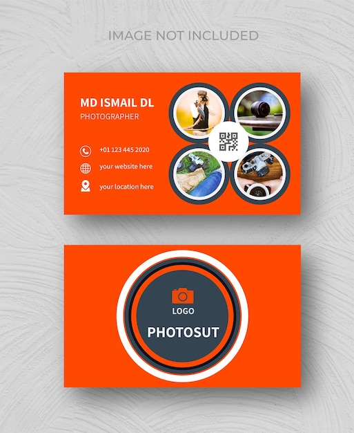 Camera photography visiting card