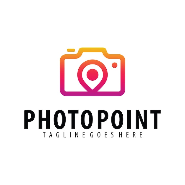 Modello di progettazione del logo camera point