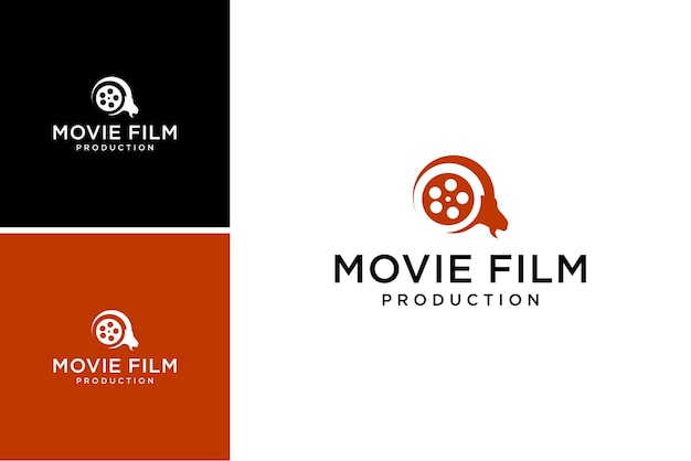 Vector camera roll film film logo ontwerp, abstracte geit vector