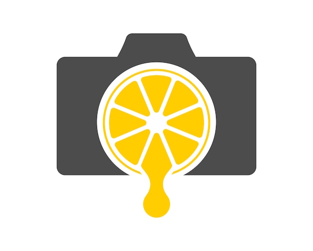 Camera shape with lemon inside