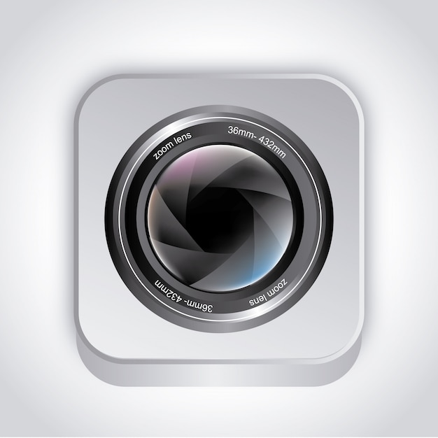 camera shufer over gray background vector illustration 