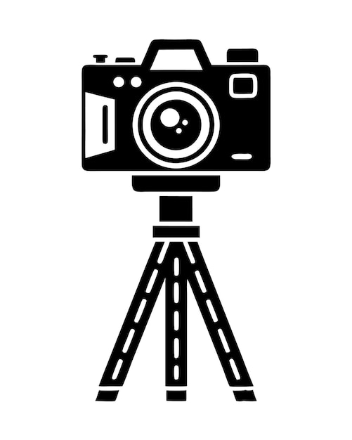 camera stand met camera illustratie camera statief foto stand apparatuur fotografie