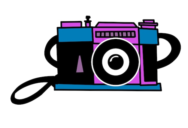 A camera in the style of the 90s Photo camera Art and creativity