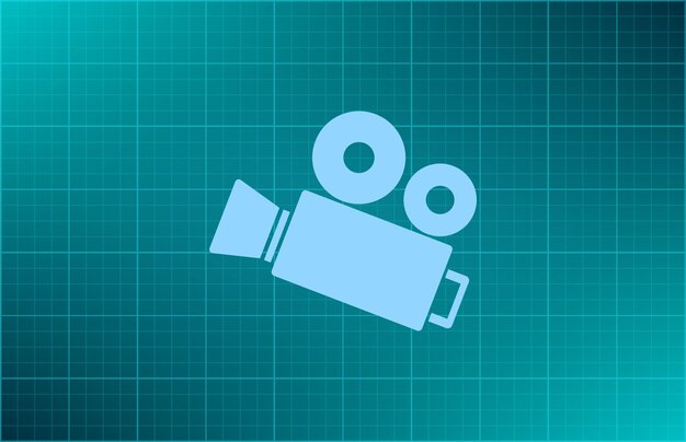 Camera symbol vector illustration on blue background eps 10