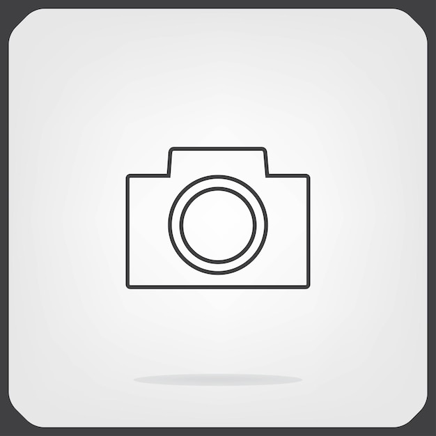 Camera symbol Vector illustration on gray background Eps 10