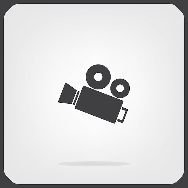 Camera symbol vector illustration on gray background eps 10