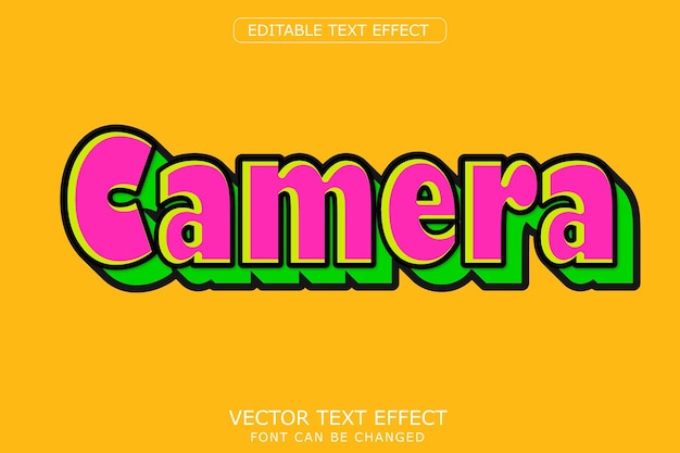 Вектор Текстовый эффект камеры