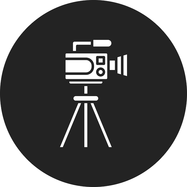 Векторное изображение иконки штатива камеры может быть использовано для видеопроизводства