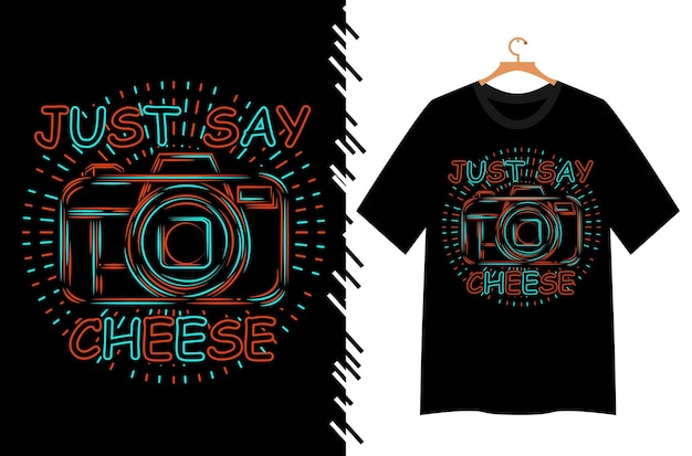 camera typography for t shirt design