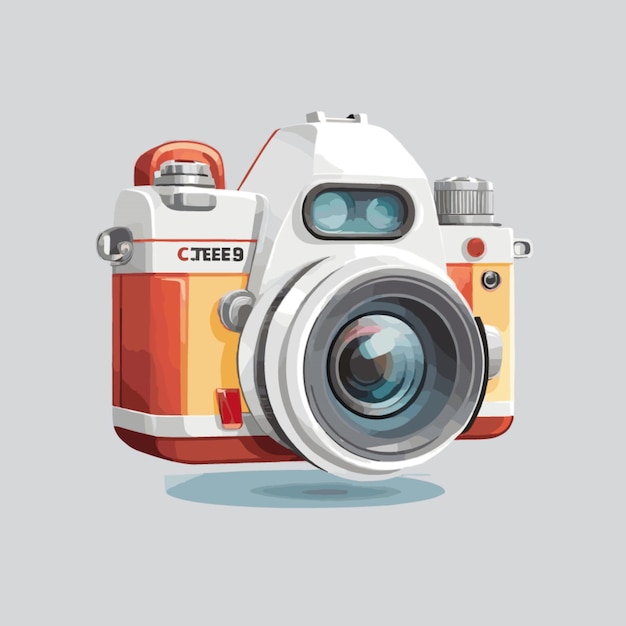 Vector camera vector on white background