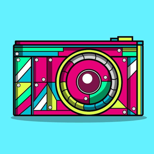 Vector camera vectorillustratie voor t-shirtontwerp