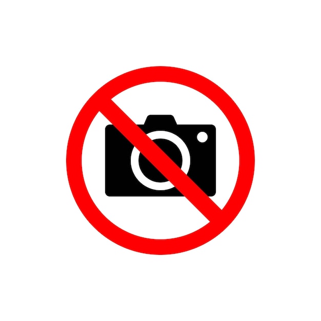 camera verboden teken vector