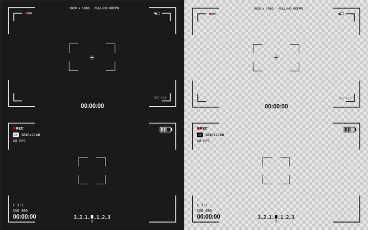 Vector camera viewfinder frame