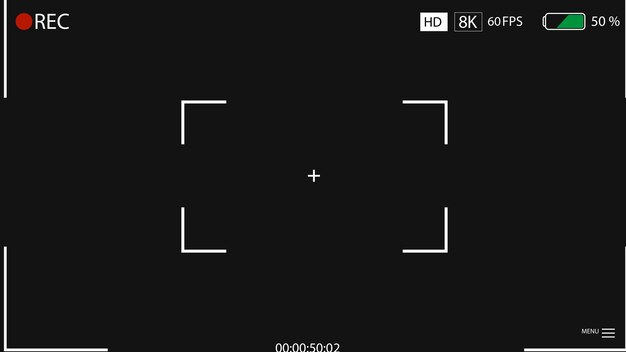 Vector camera viewfinder framerec camera view