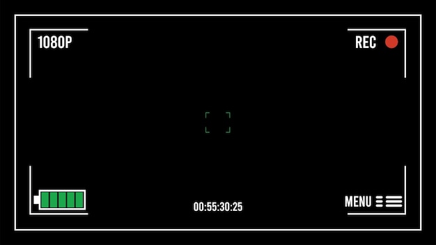 ベクトル 黒の背景にカメラのファインダー