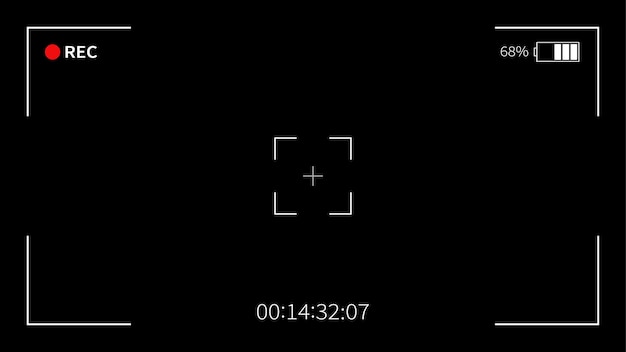 Vector camera viewfinder. recording. focusing screen camera.