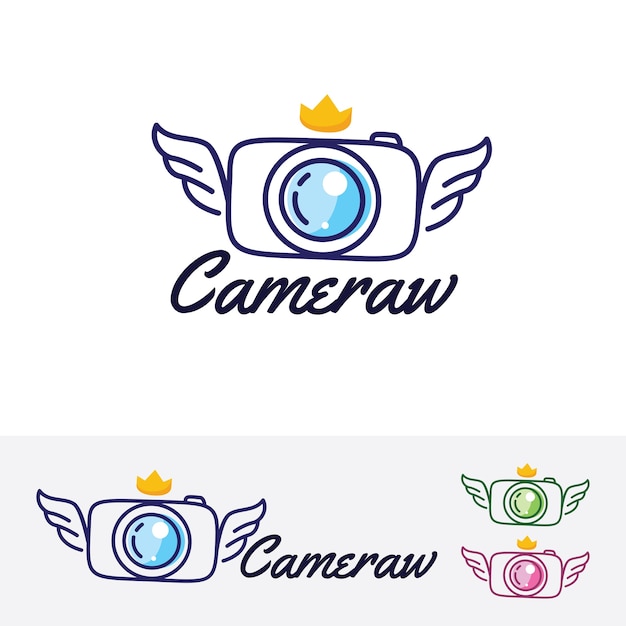 Camera wings logo template