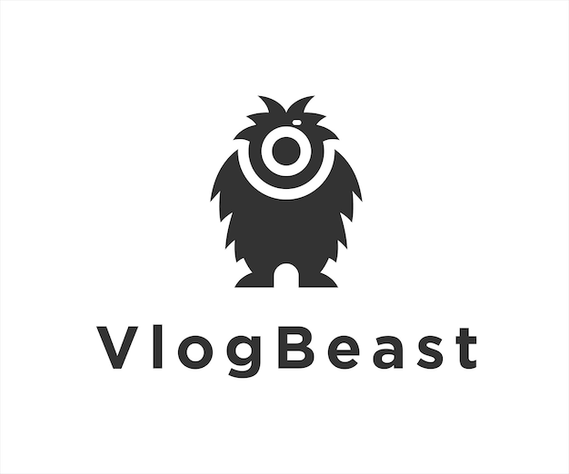 camera yeti logo ontwerp vectorillustratie