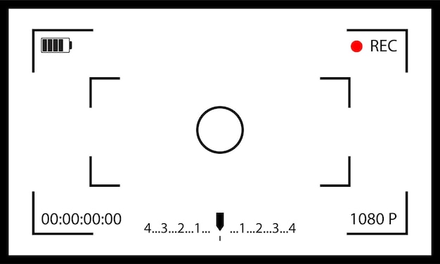 Vector cameraframe interface zoeker